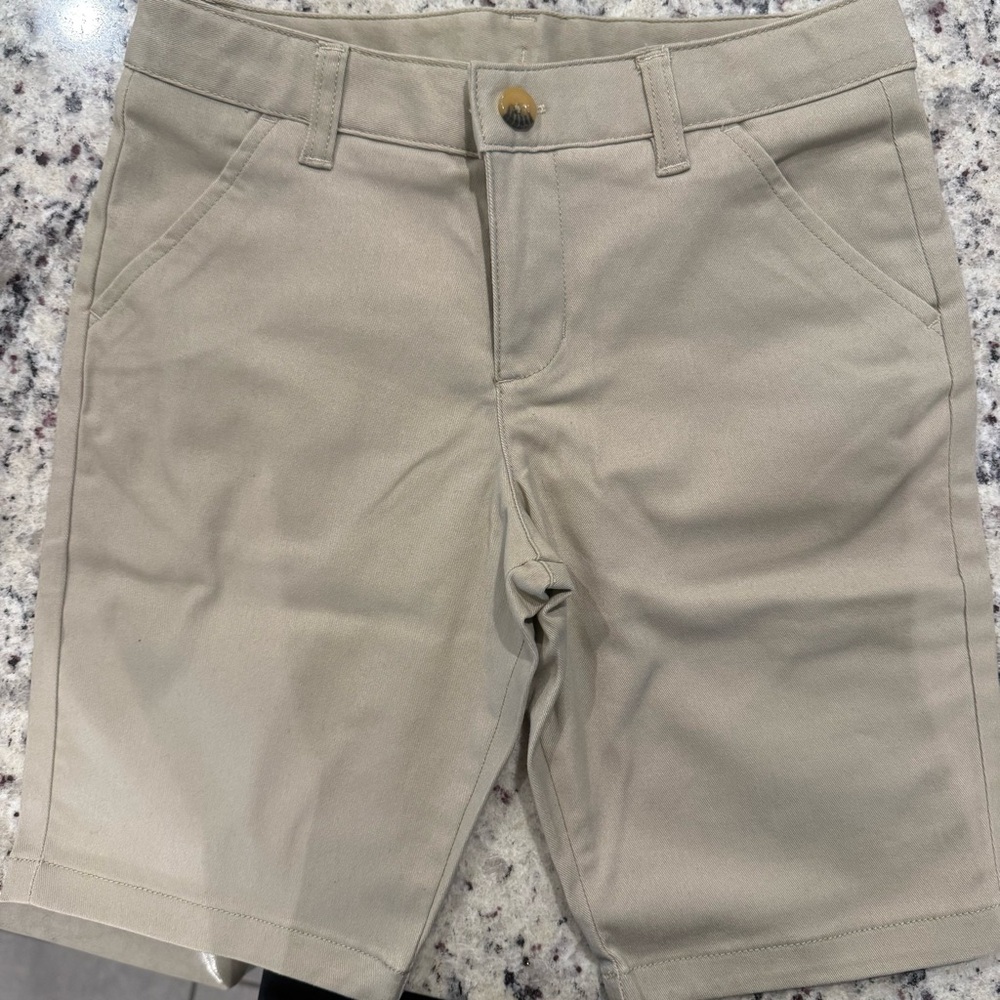 French Toast Khaki Shorts with Navy Trim